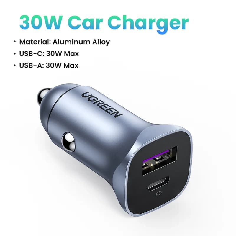 Încărcător auto USB-C cu Quick Charge 4.0 și PD