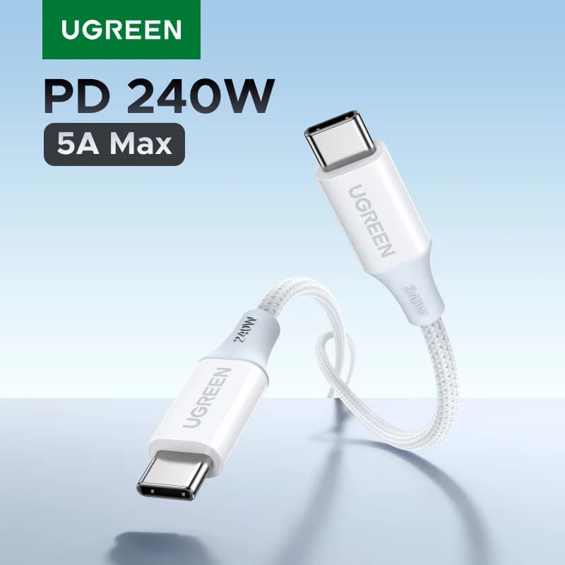 Cablu de încărcare rapidă USB-C la USB-C de 240W