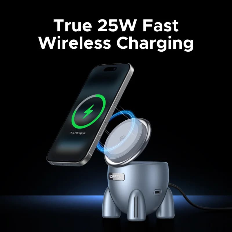 Stand de încărcare wireless magnetic 2-in-1 Qi2 25W