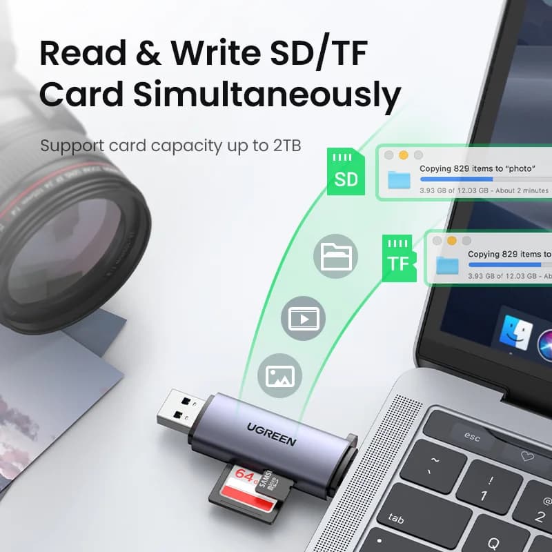 Cititor card SD/MicroSD USB 3.0 & USB-C