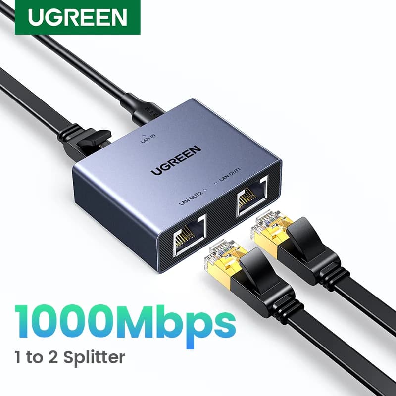 Splitter Ethernet RJ45, Adaptor LAN 1 la 2