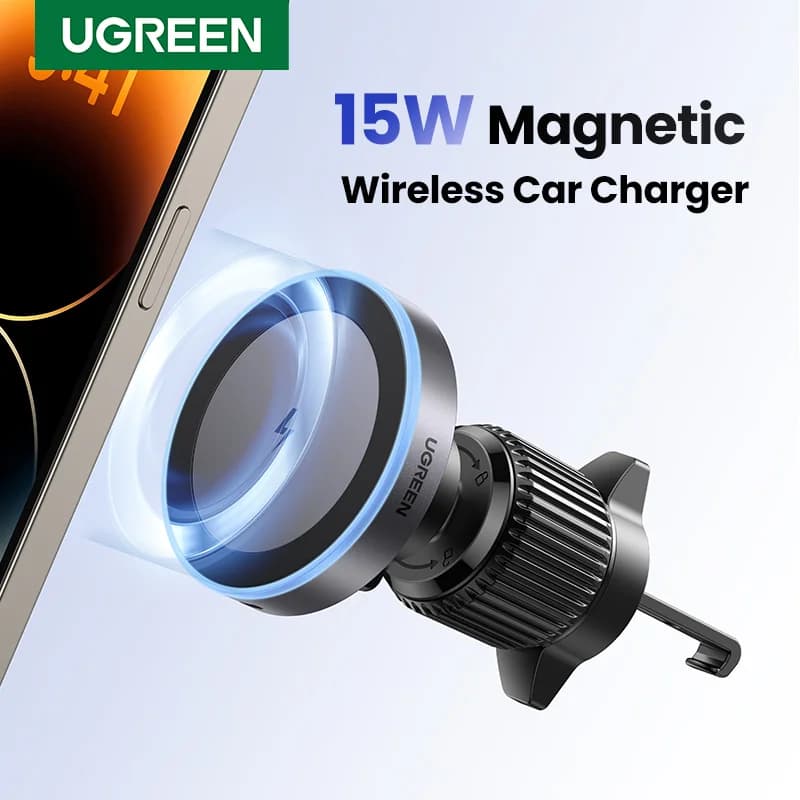 Suport auto de încărcare wireless magnetic Qi2, 25W