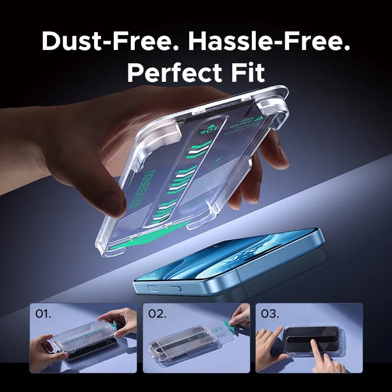 Folie de protecție din sticlă securizată pentru iPhone, pachet de 2 buc.