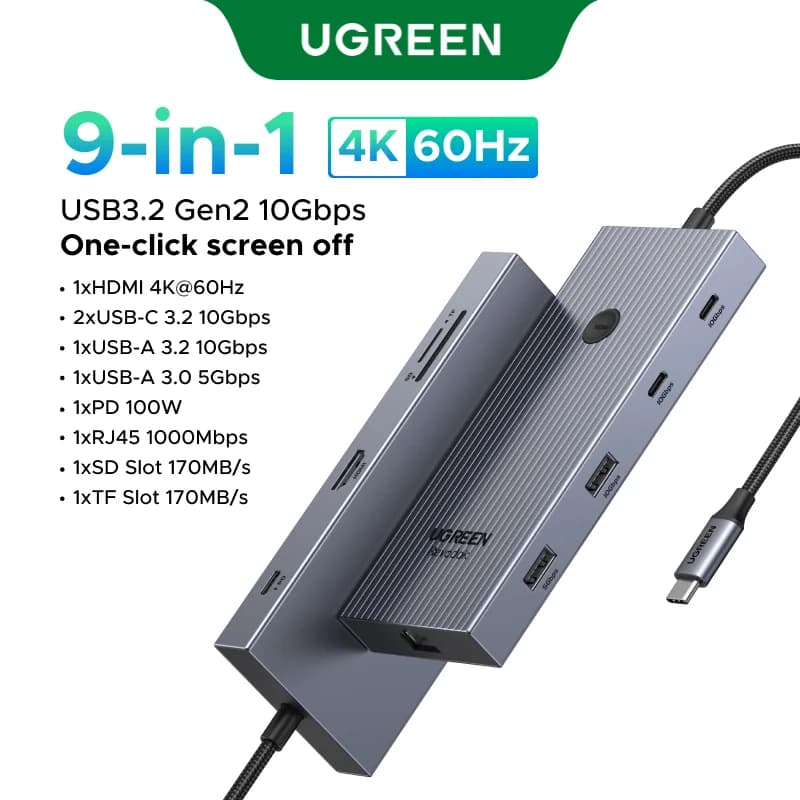 Hub USB-C cu Dual HDMI & RJ45