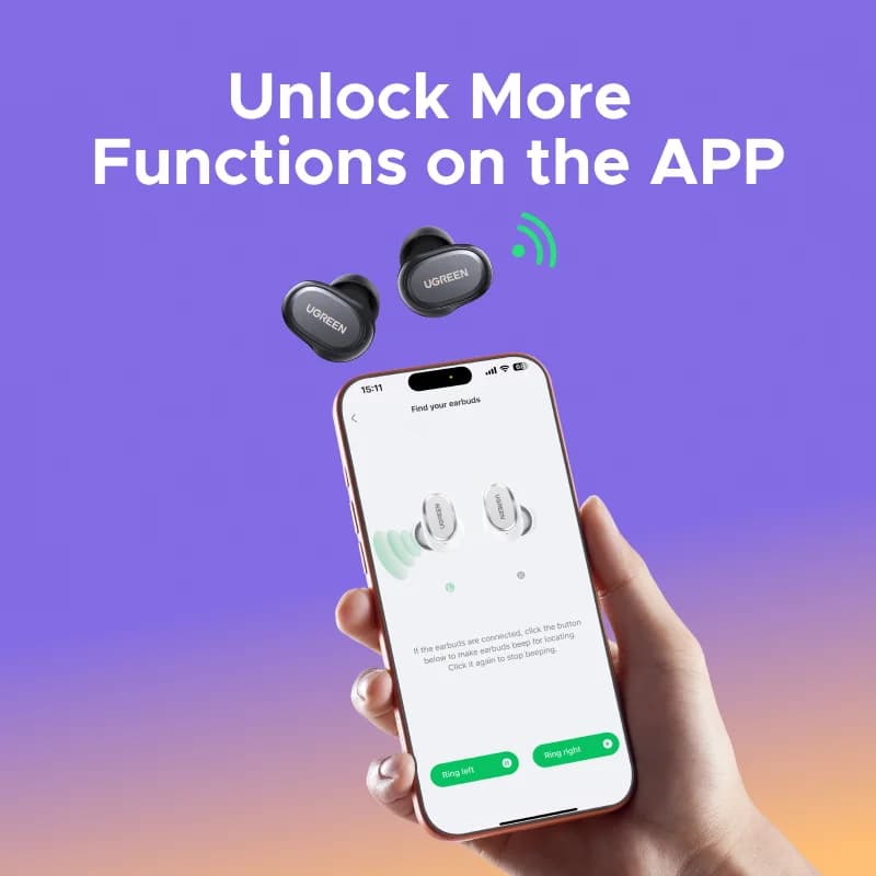 Căști wireless cu Bluetooth 6.0 și control prin aplicație