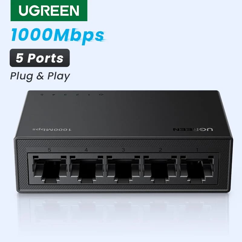 Switch de rețea Gigabit Ethernet cu 5 porturi