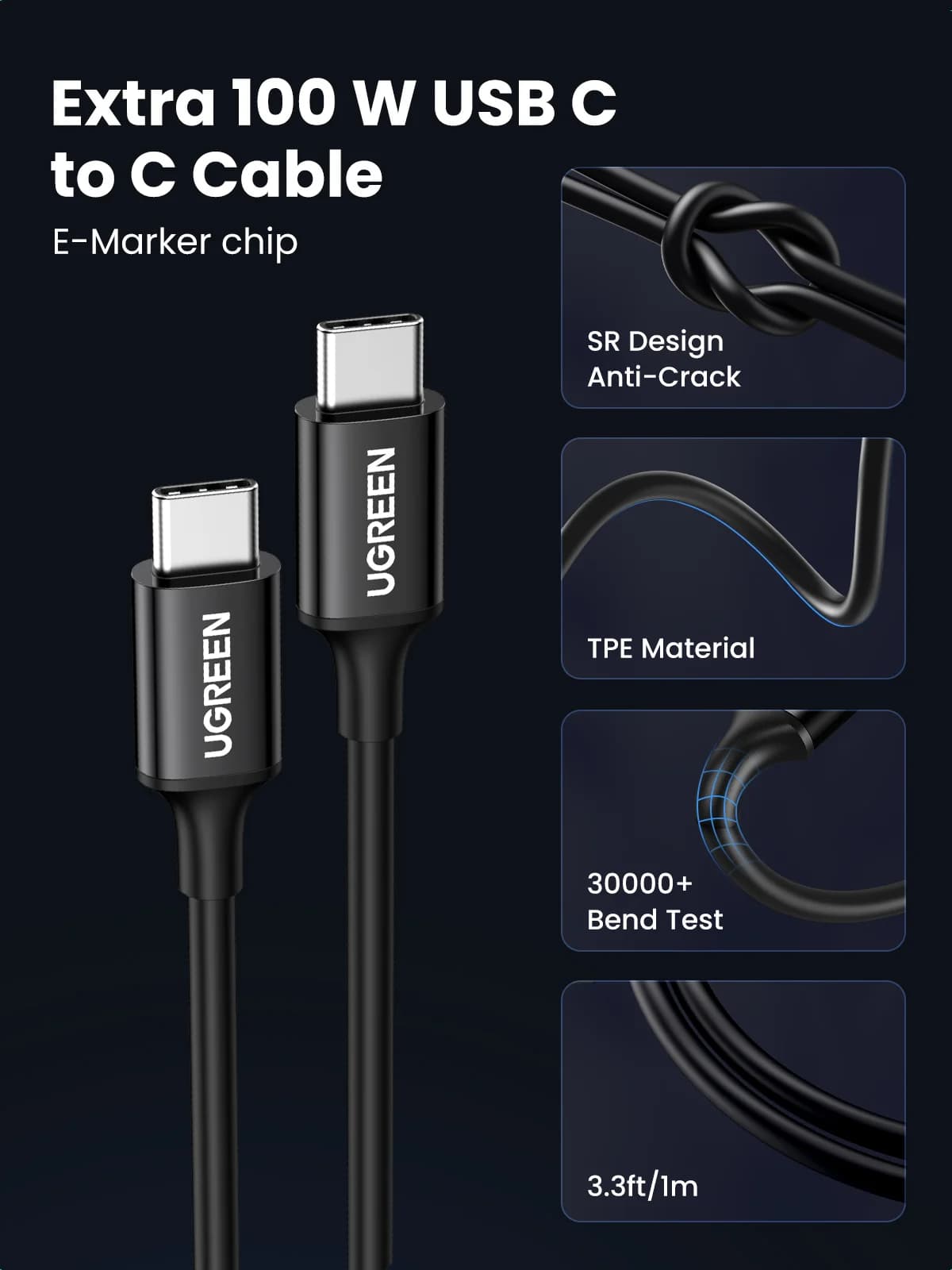 Încărcător auto rapid USB-C 130W cu cablu PD
