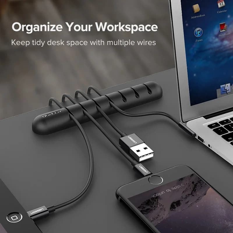 Clipsuri organizatoare cabluri USB din silicon