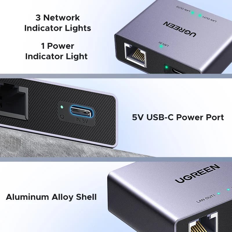 Splitter Ethernet RJ45, Adaptor LAN 1 la 2