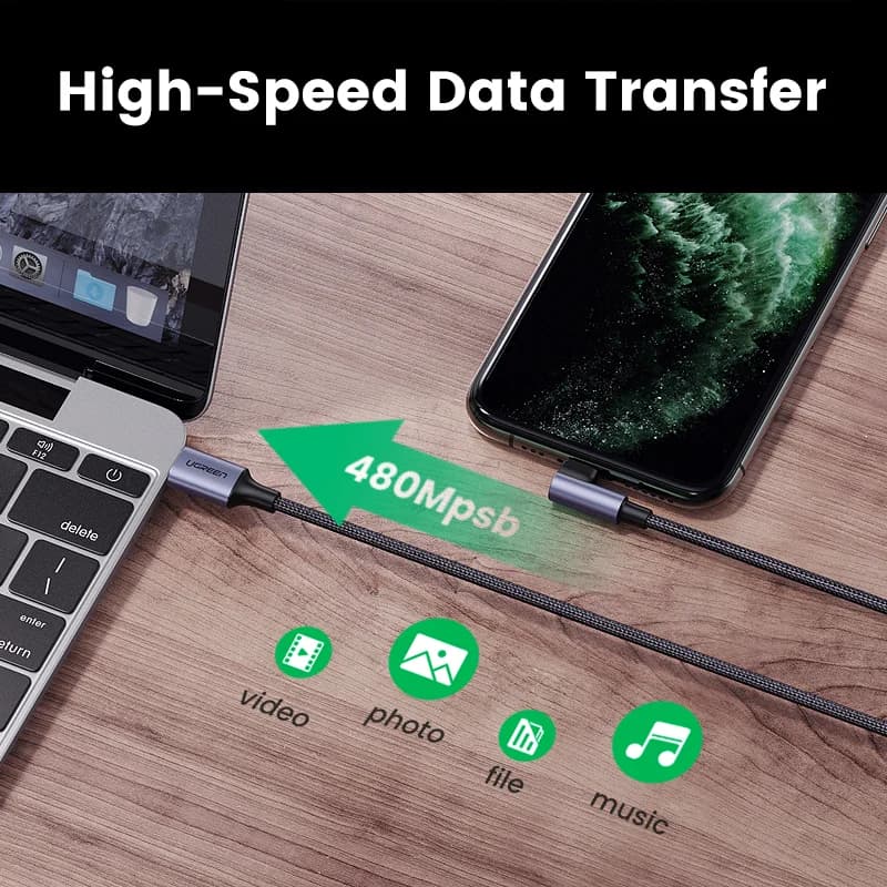 Cablu USB-C la Lightning MFi, PD 20W