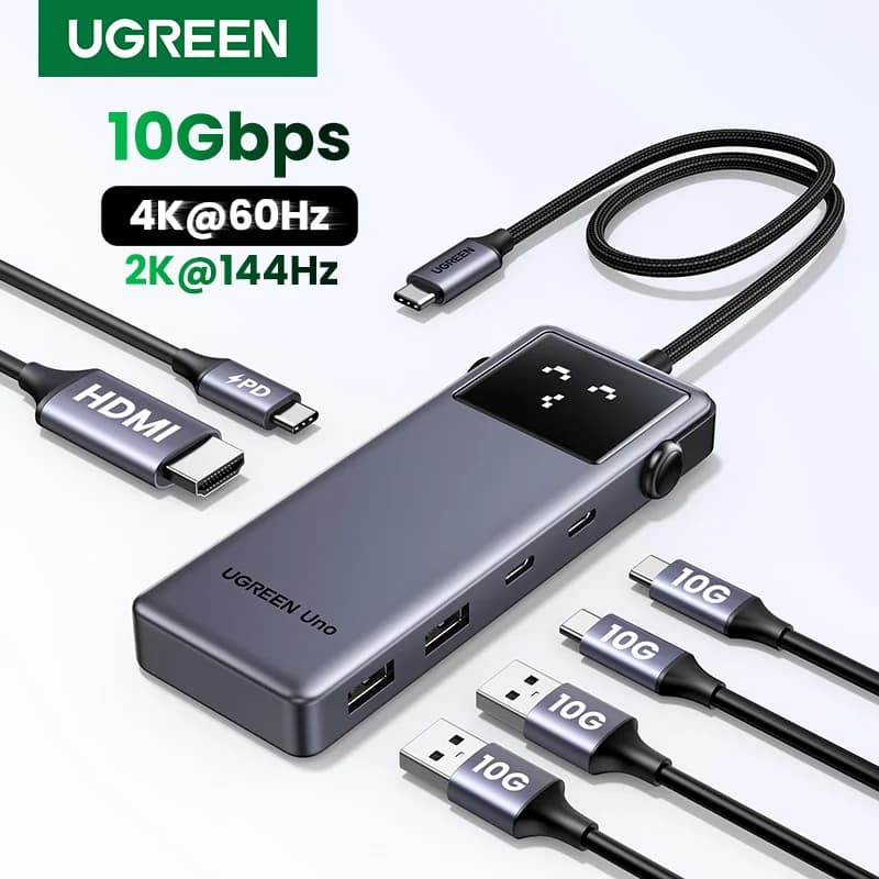 Hub USB-C 6-in-1, 4K60Hz, PD 100W