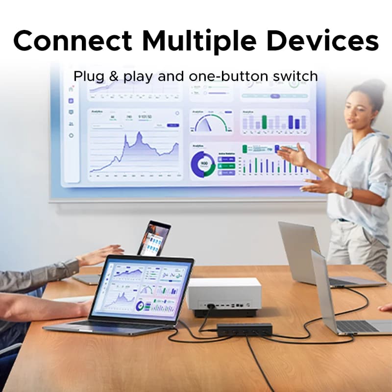 Comutator HDMI 5-porturi 4K cu telecomandă