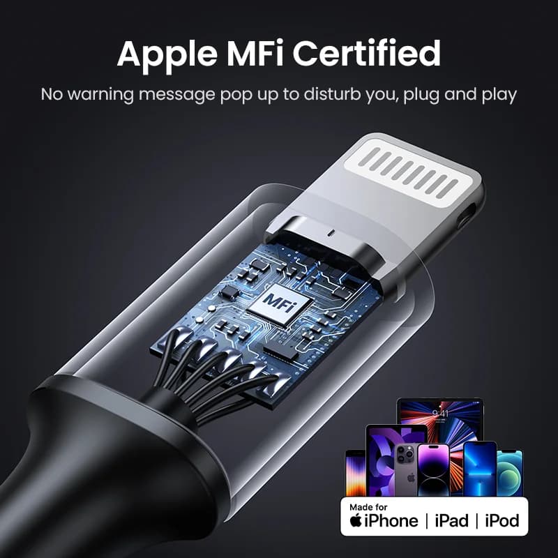 Cablu USB-C la Lightning, 20W PD, MFi