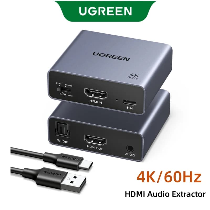Extractor audio HDMI 4K 60Hz, optic și jack 3.5mm