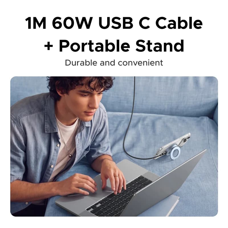 Pad de încărcare wireless magnetic Qi2 cu suport, 25W