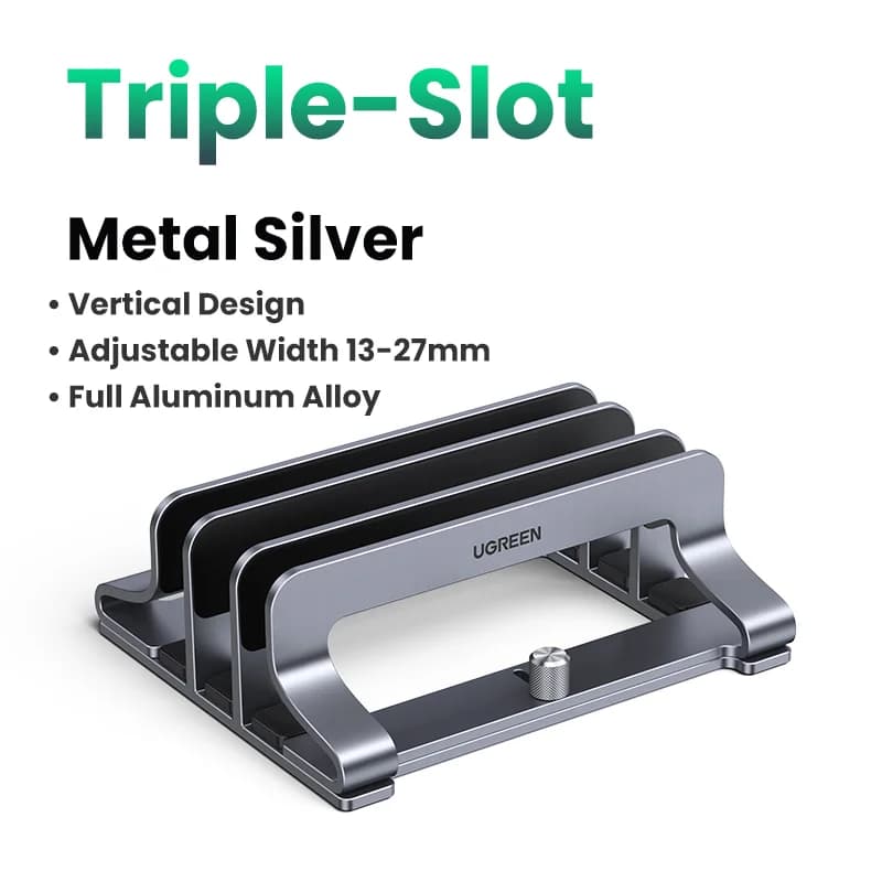 Stand vertical pliabil pentru laptop din aluminiu