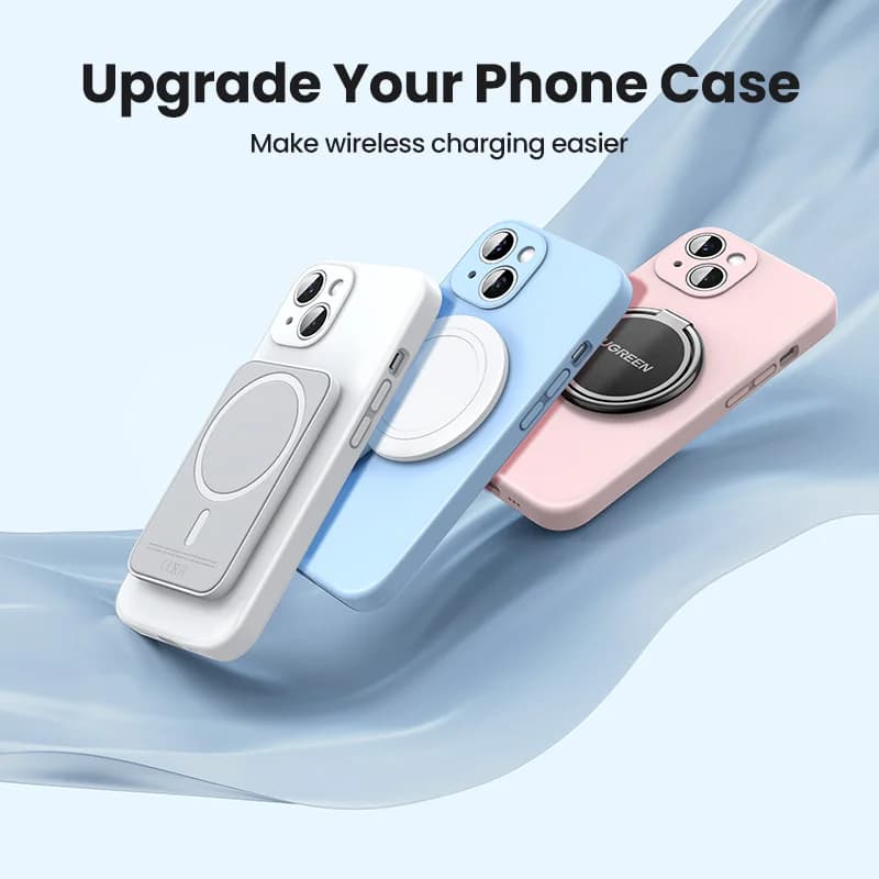 Adaptor inel magnetic metalic pentru încărcare wireless MagSafe