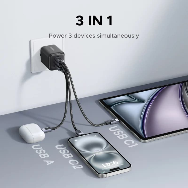 Încărcător de perete GaN USB-C 45W, Priză EU