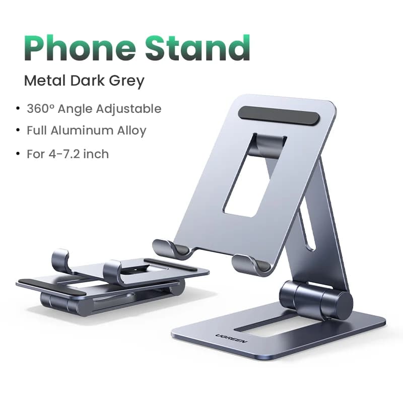Stand din aluminiu pentru tabletă și telefon