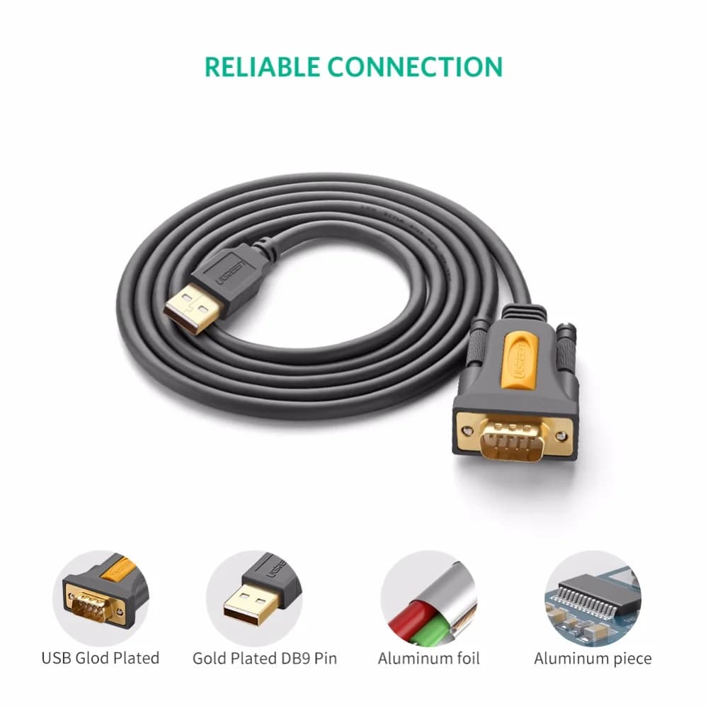 Cablu adaptor serial USB la RS232 DB9