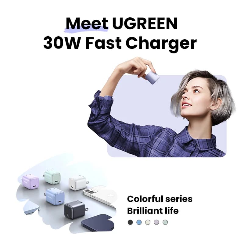 Încărcător de perete rapid USB-C GaN 30W