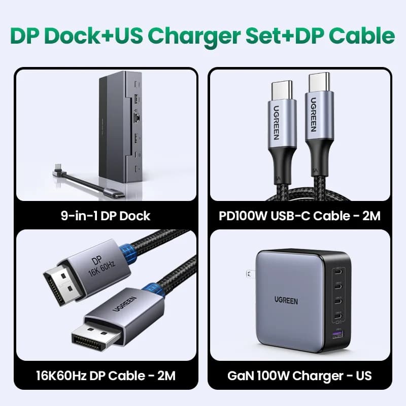 Stație de andocare USB-C, 4K 120Hz, 10Gbps, PD 100W