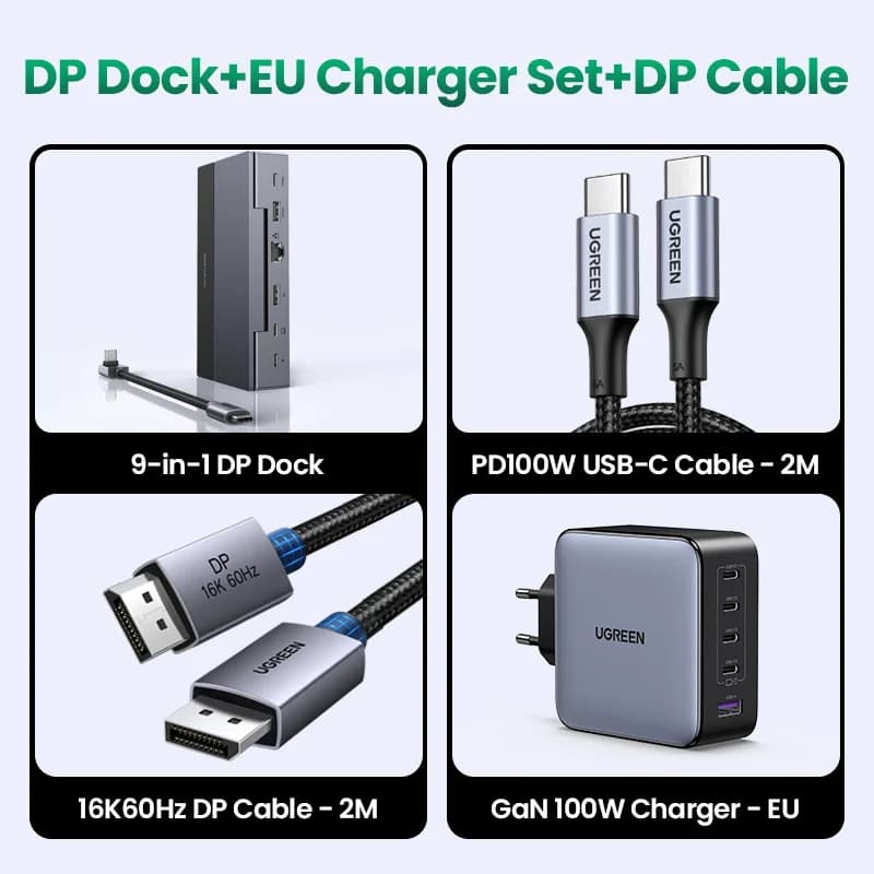 Stație de andocare USB-C, 4K 120Hz, 10Gbps, PD 100W