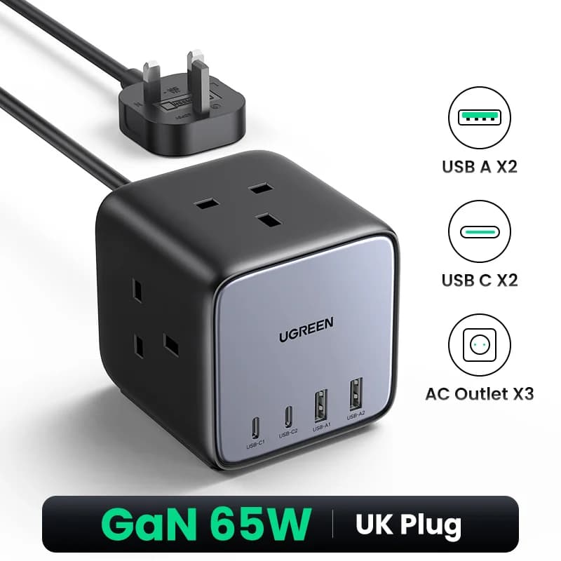 Statie de incarcare desktop GaN 100W cu prelungitor