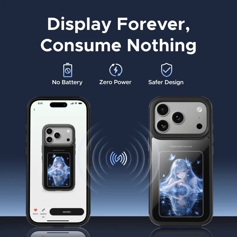Husă magnetică cu ecran E-Ink pentru iPhone Pro Max