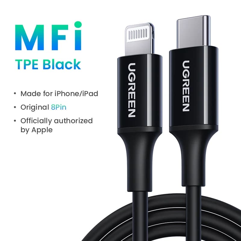Cablu USB-C la Lightning, 20W PD, MFi