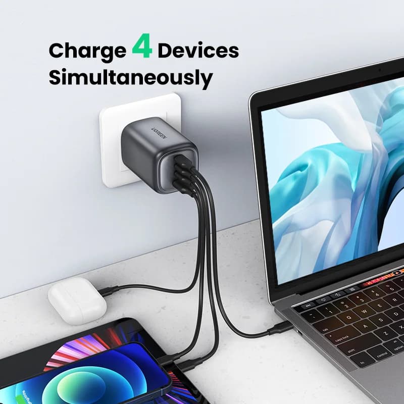 Încărcător rapid GaN USB-C 100W, stecher UK