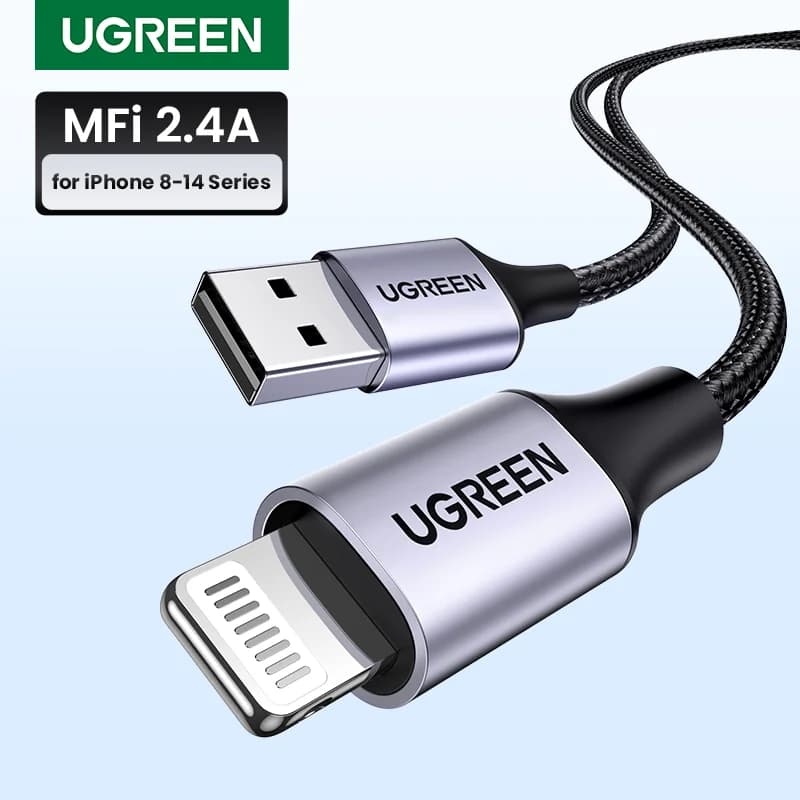 Cablu Lightning la USB certificat MFi, încărcare rapidă 2.4A