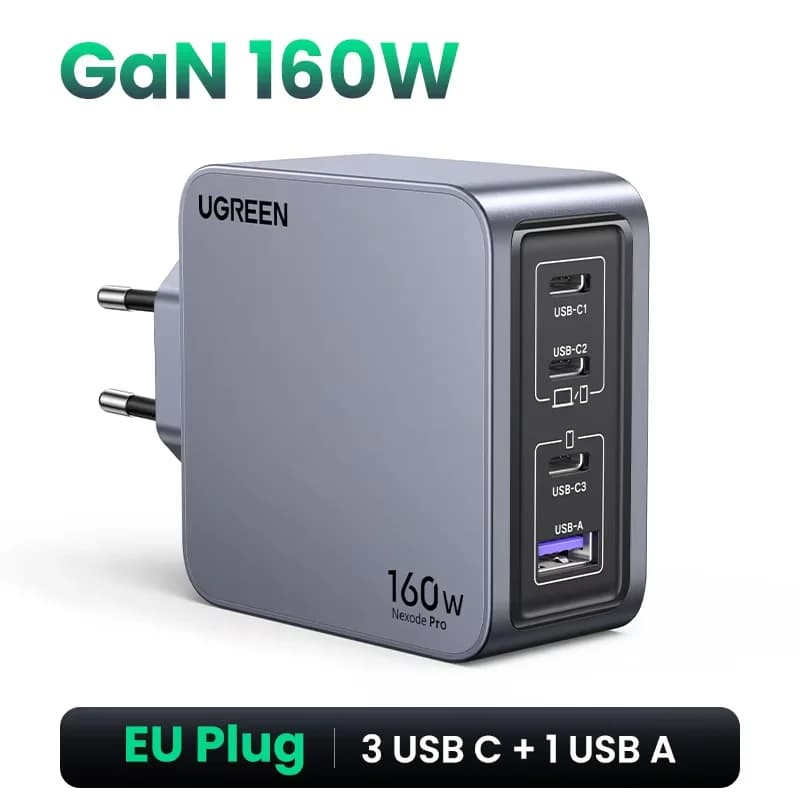 Încărcător de perete GaN USB-C 160W, PD3.1