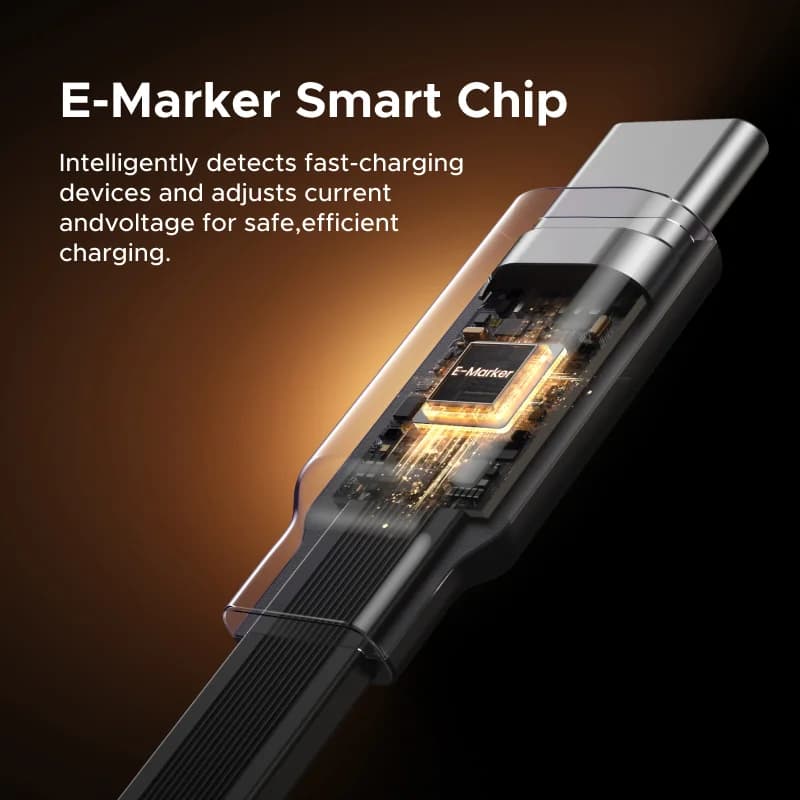 Cablu retractabil de încărcare rapidă USB-C la USB-C, 100W