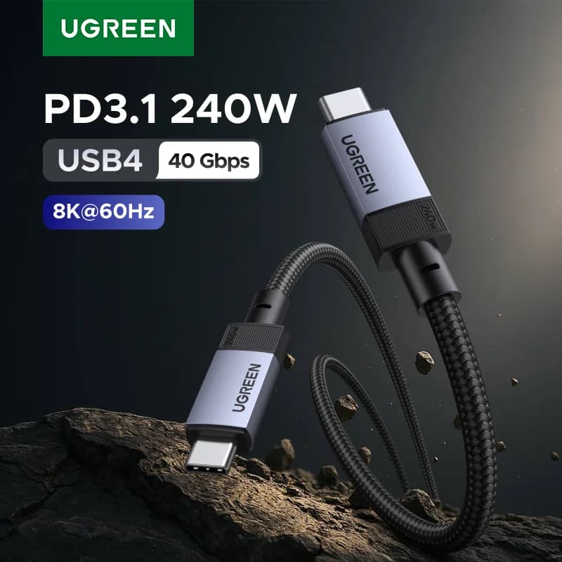 Cablu USB4, PD 240W și transfer de date 40Gbps