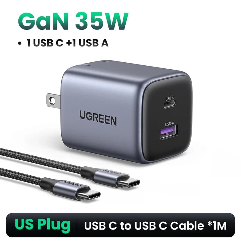 Încărcător rapid GaN USB-C PD 35W