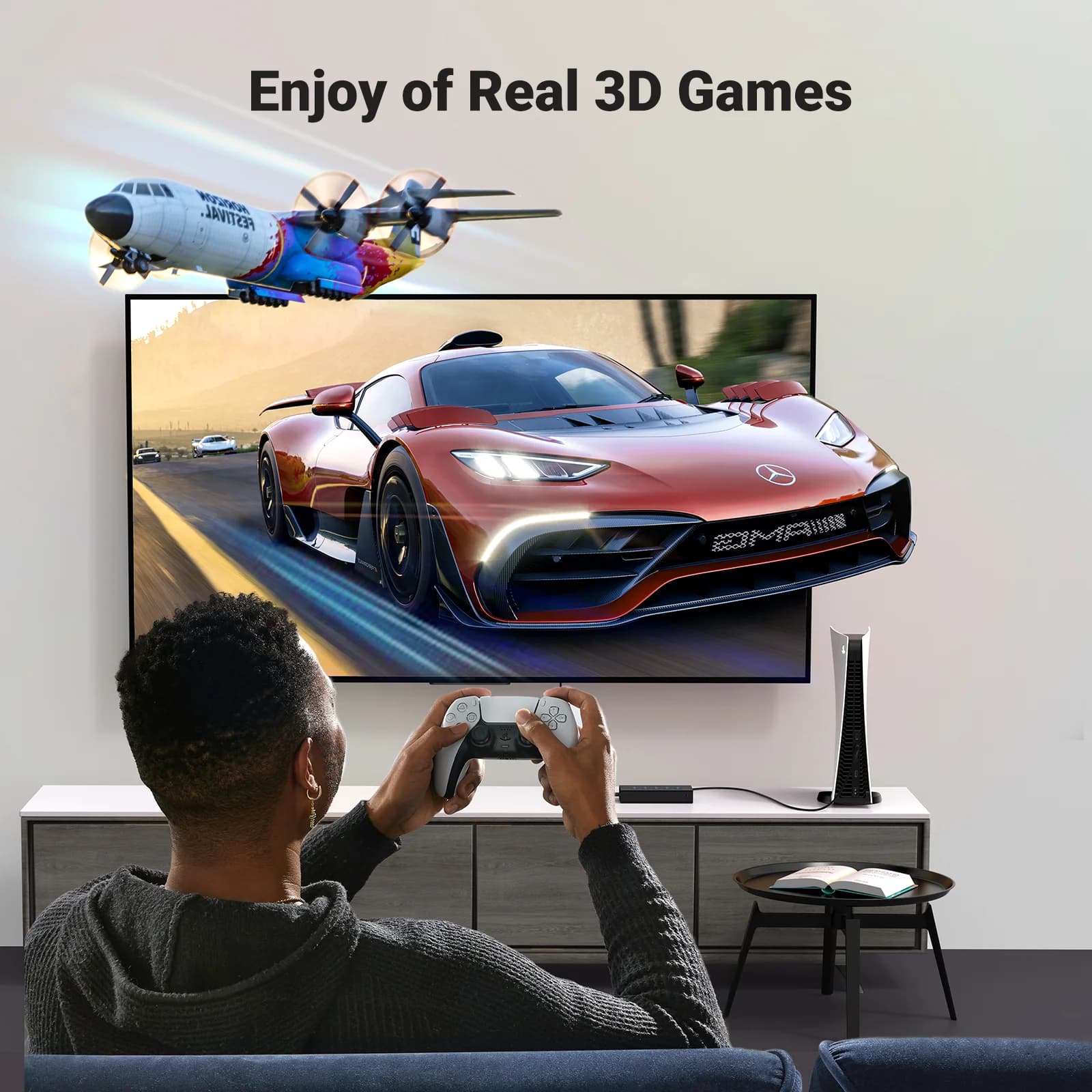 Comutator HDMI 4K cu 5 porturi și telecomandă