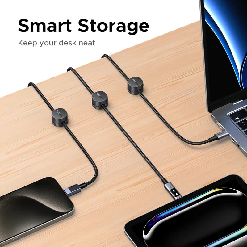 Clips magnetice organizatoare de cabluri pentru birou