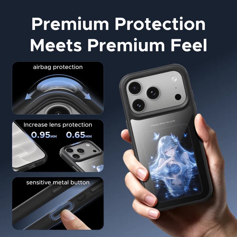 Husă magnetică cu ecran E-Ink pentru iPhone Pro Max