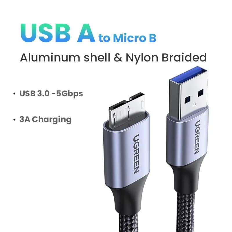 Cablu de date și încărcare rapidă USB 3.0 Micro-B