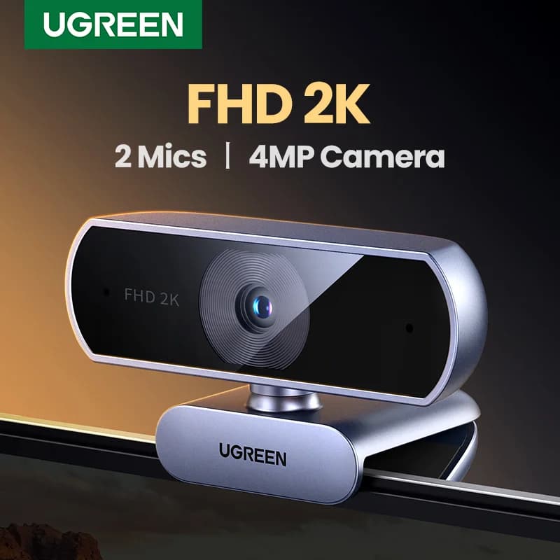 Webcam USB HD 2K cu microfoane duale