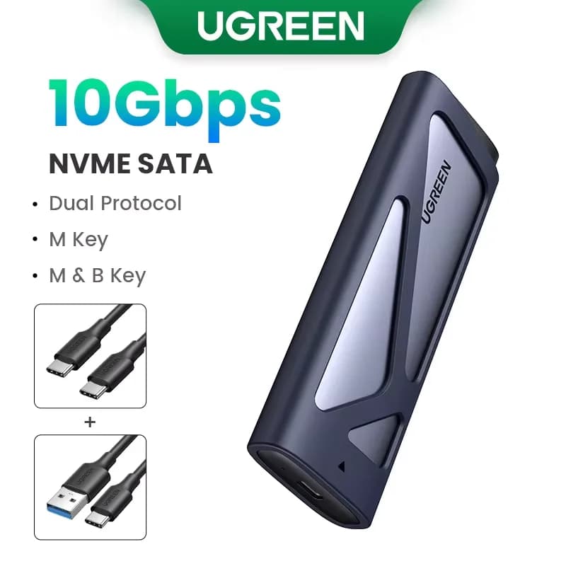 Carcasă externă SSD M.2 NVMe/SATA cu protocol dual