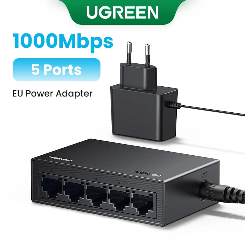 Switch de rețea Gigabit Ethernet cu 5 porturi