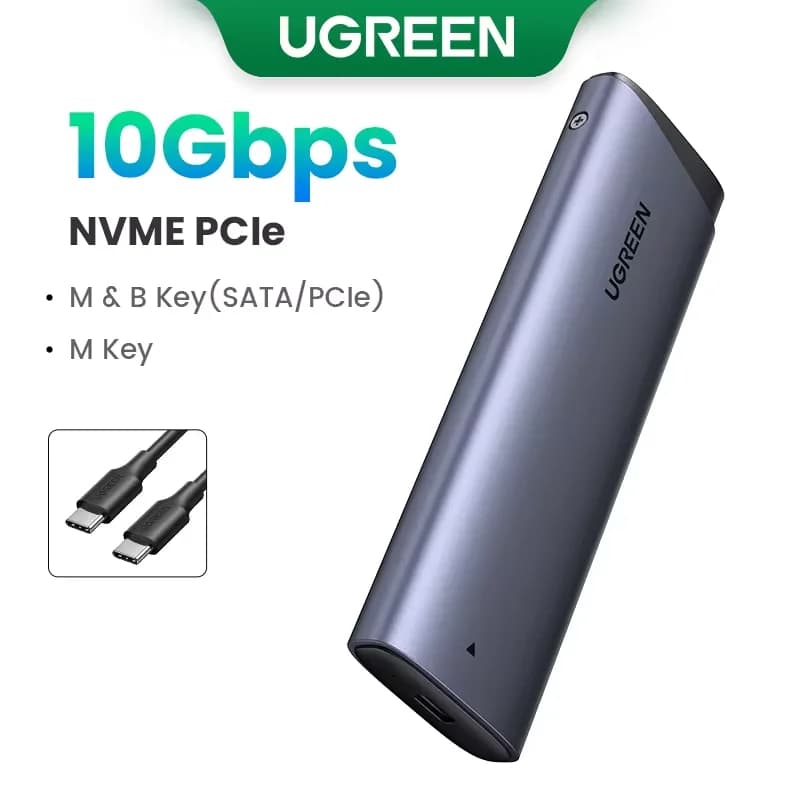 Carcasă externă SSD M.2 NVMe/SATA cu protocol dual