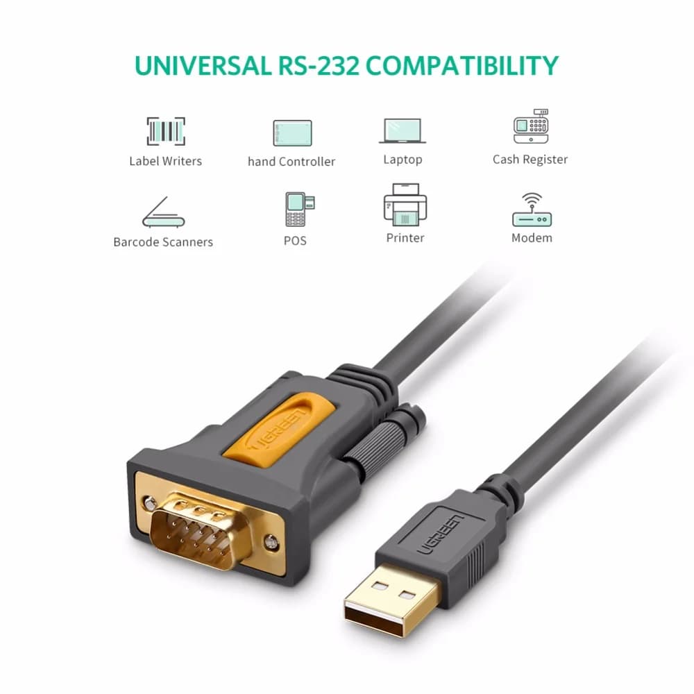 Cablu adaptor serial USB la RS232 DB9