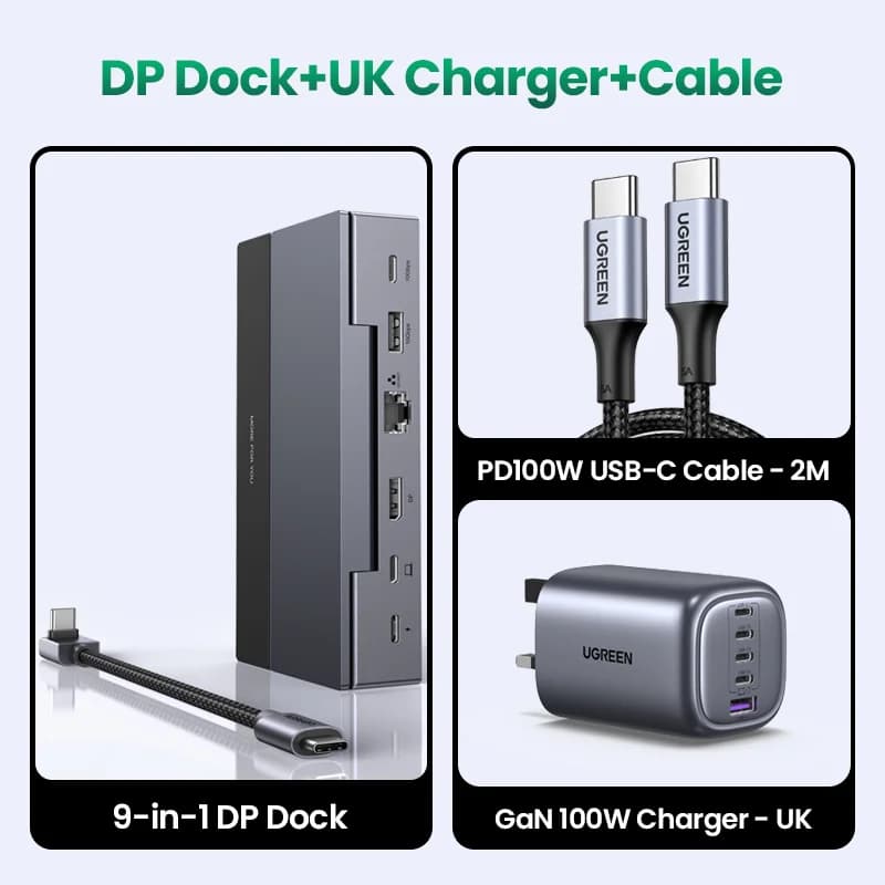 Stație de andocare USB-C, 4K 120Hz, 10Gbps, PD 100W