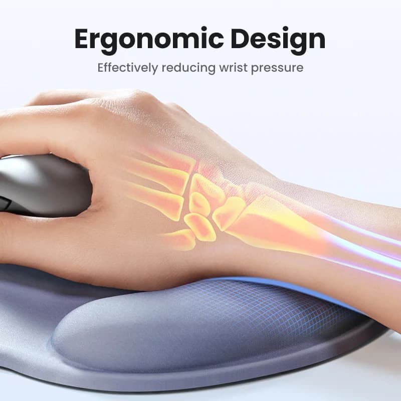 Suport de mouse ergonomic din spumă cu memorie și suport pentru încheietură
