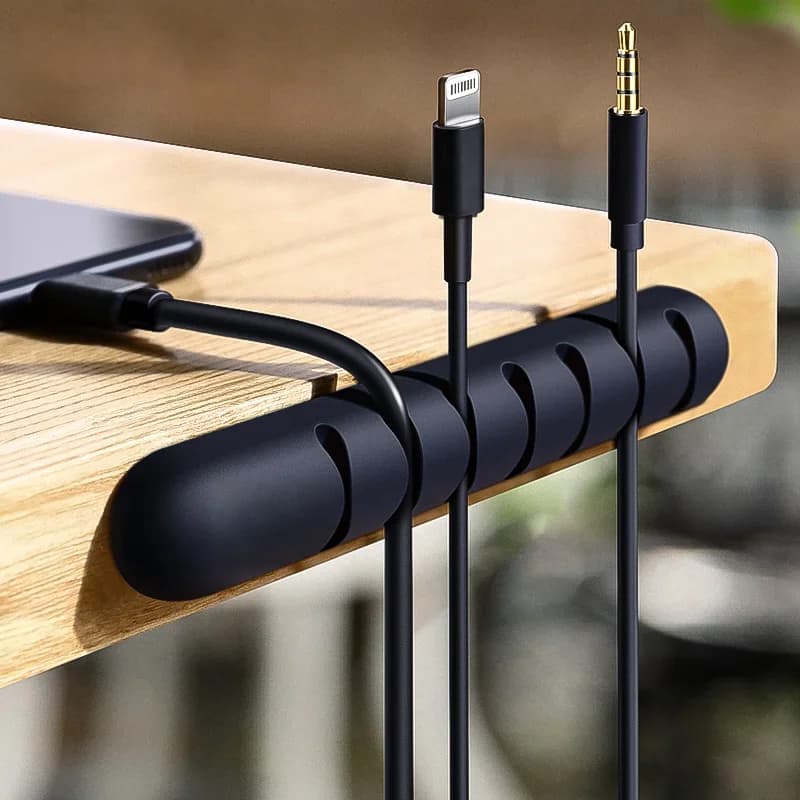 Clipsuri organizatoare cabluri USB din silicon