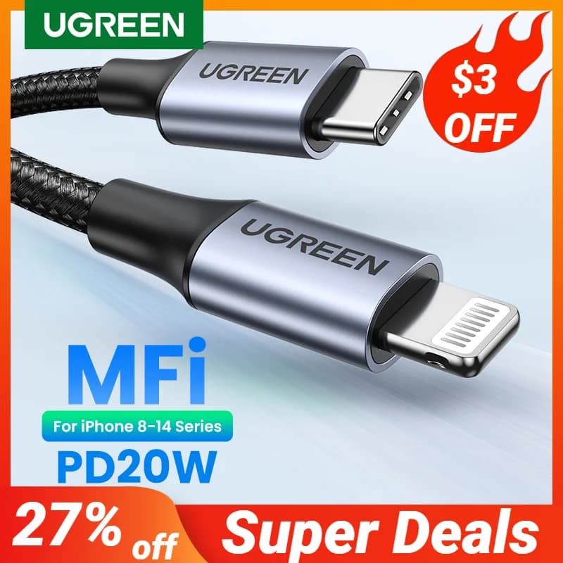 Cablu USB-C la Lightning, 20W PD, MFi