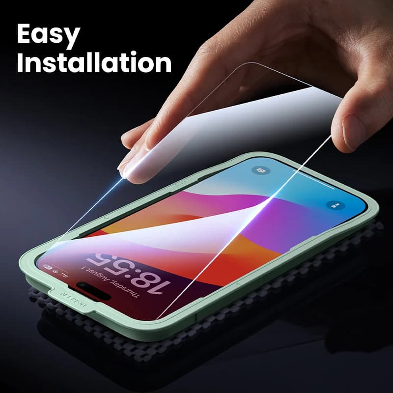Protector ecran sticlă securizată, set 2 buc., pentru iPhone